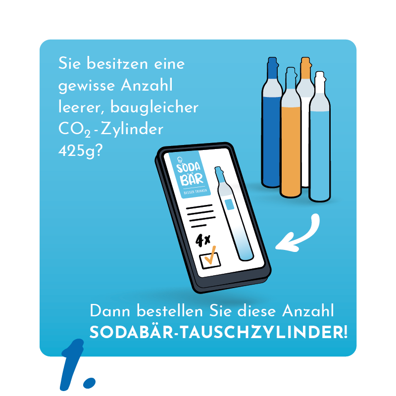 CO2-Tauschzylinder Kohlensäure FÜLLUNG 425g (60 l)