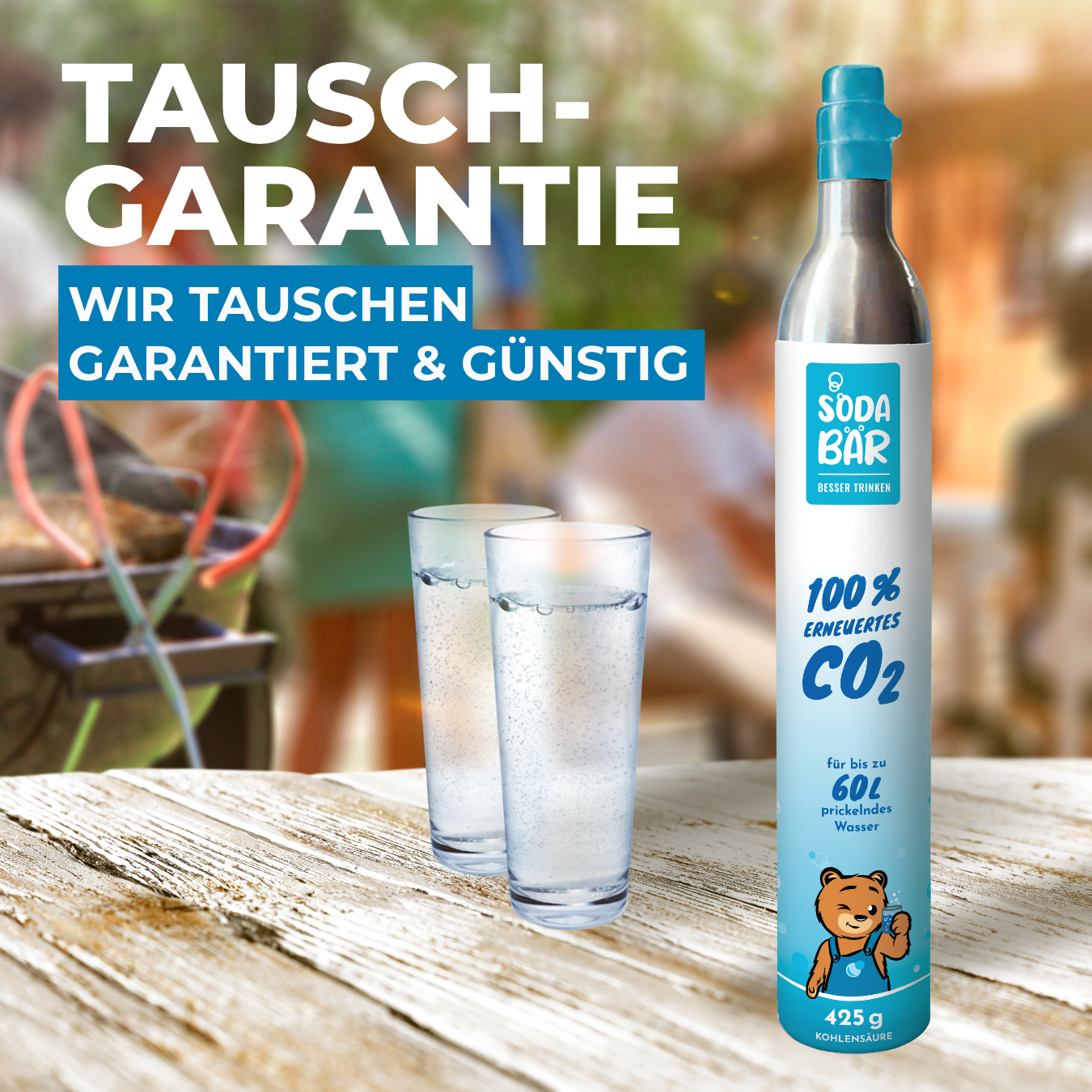 Starterset 4x 425g CO2-Kaufzylinder für Quooker Cube