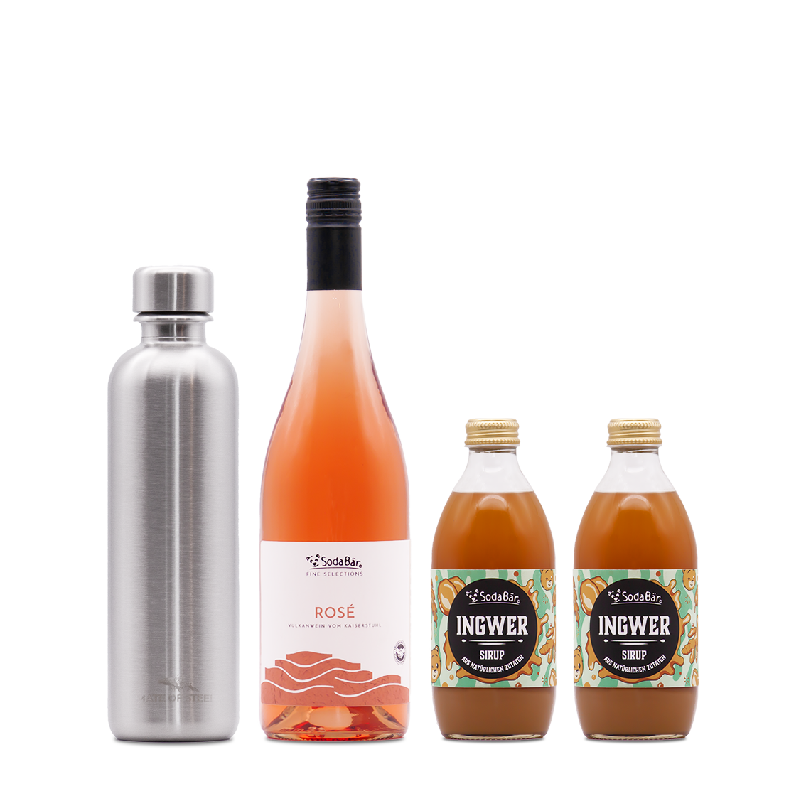 Geschenkset Flasche/Wein/Sirup