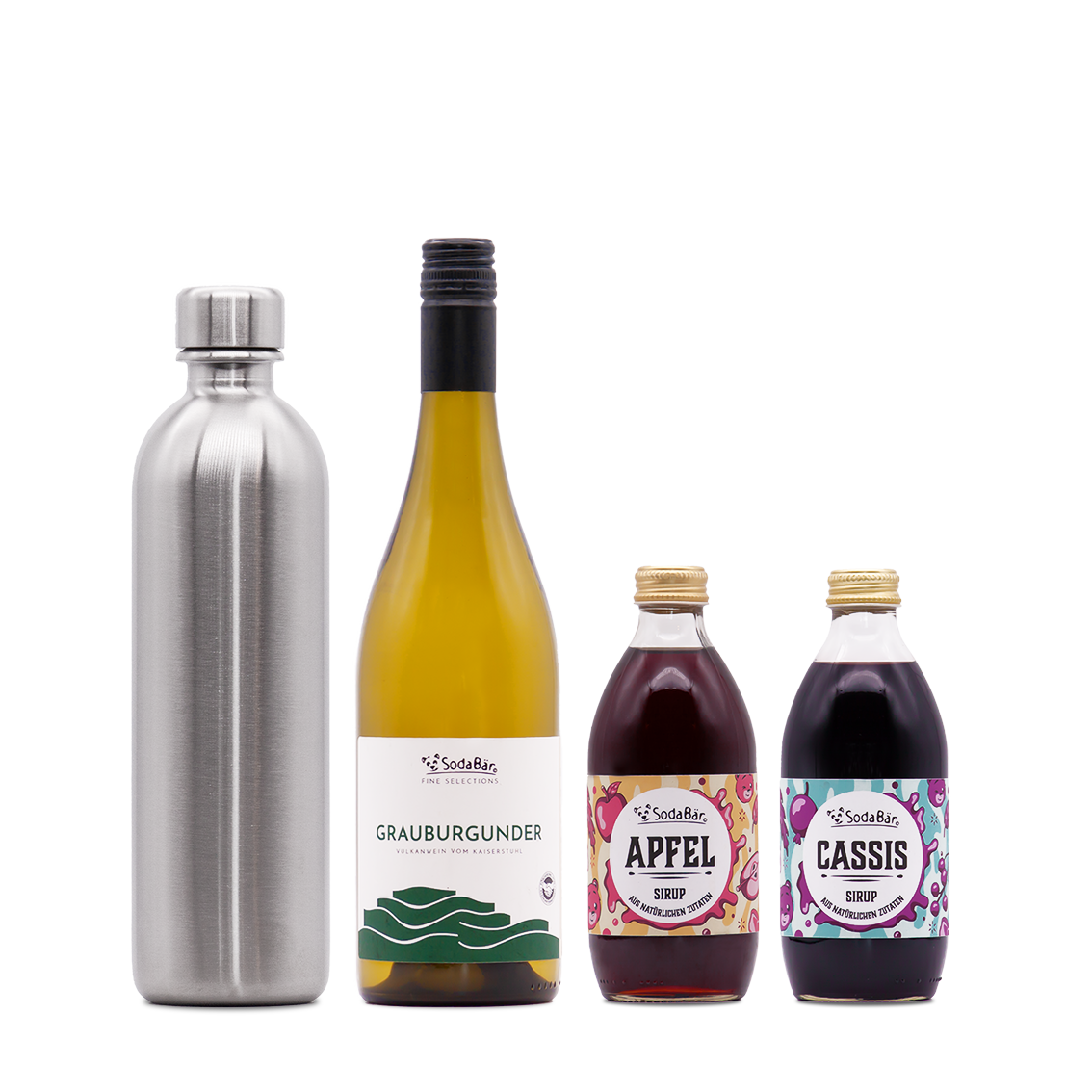 Geschenkset Flasche/Wein/Sirup