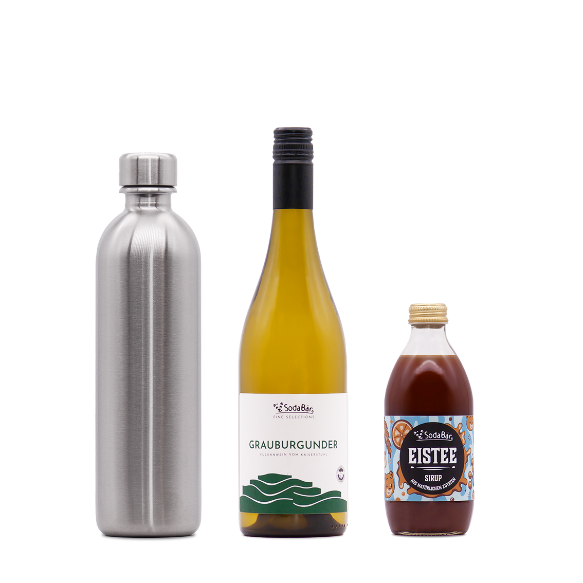 Geschenkset Flasche/Wein/Sirup