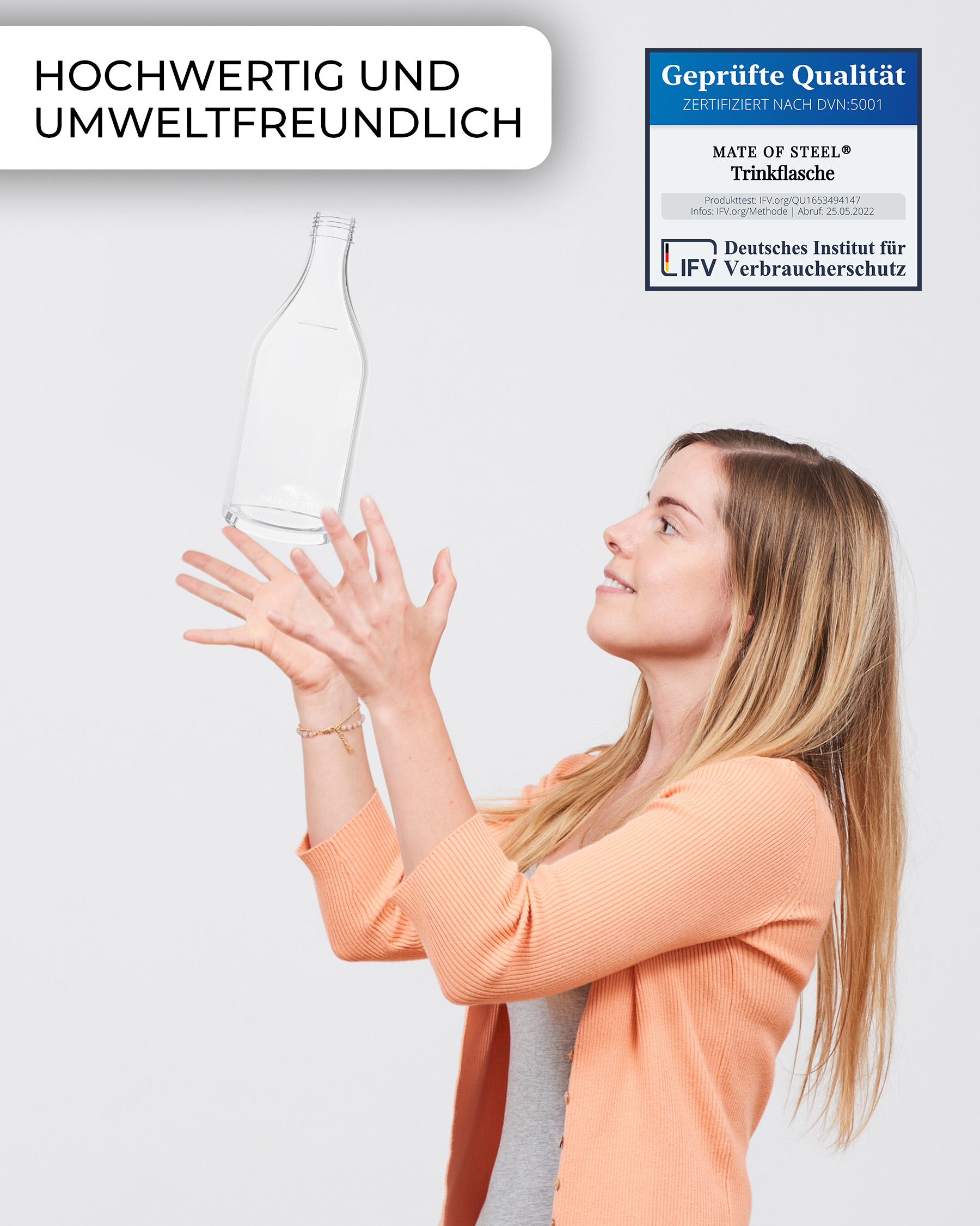 MATE OF STEEL - Nemo 0,9l Glasflasche Doppelpack