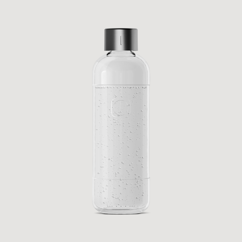 Mitte-Flasche aus Glas