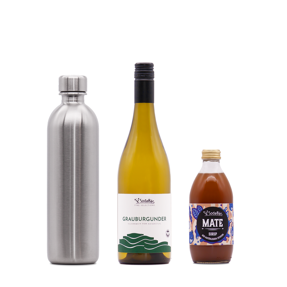 Geschenkset Flasche/Wein/Sirup
