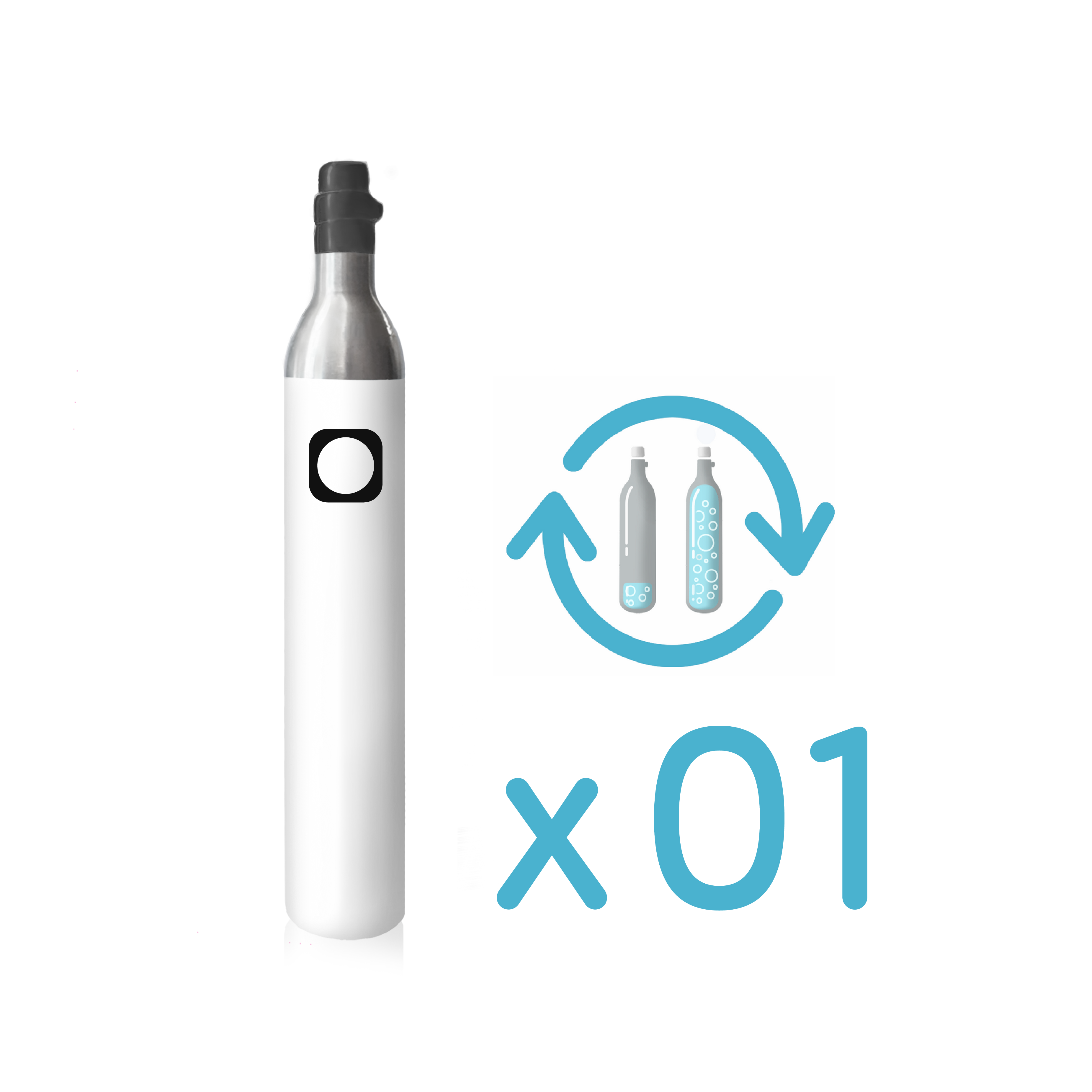 CO2-Zylinder Tausch-Box für Mittemitte 1 x 425g (60 l)