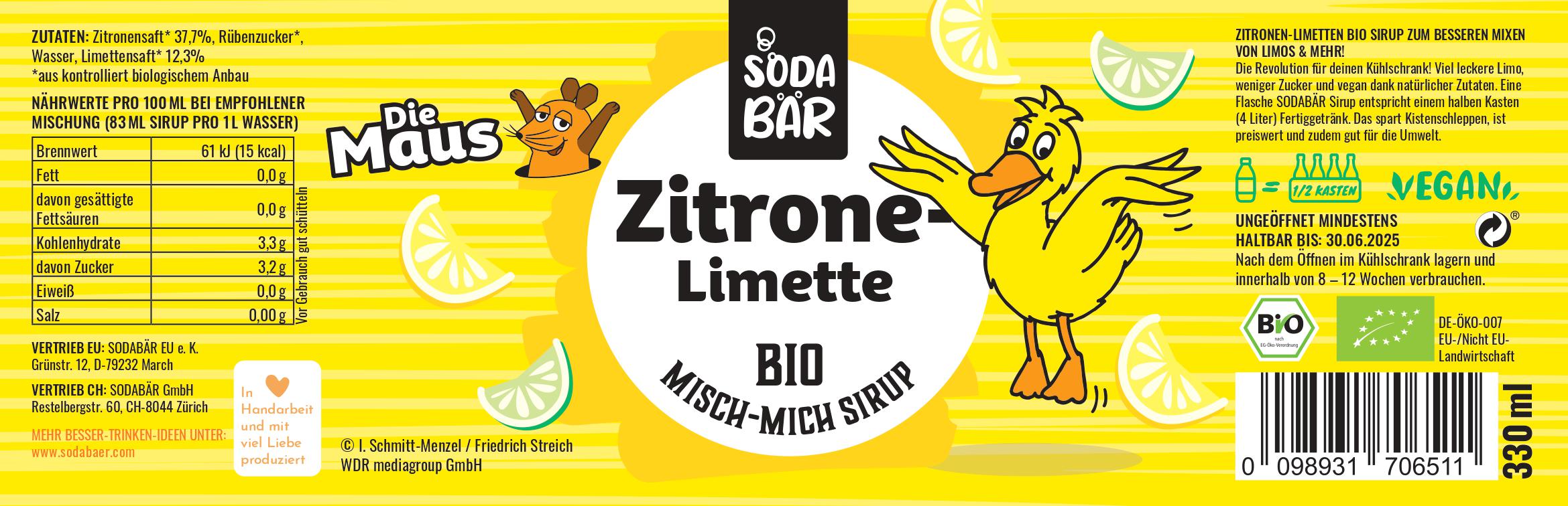 Sirup Bio Maus > Zitrone-Limette >3er Set