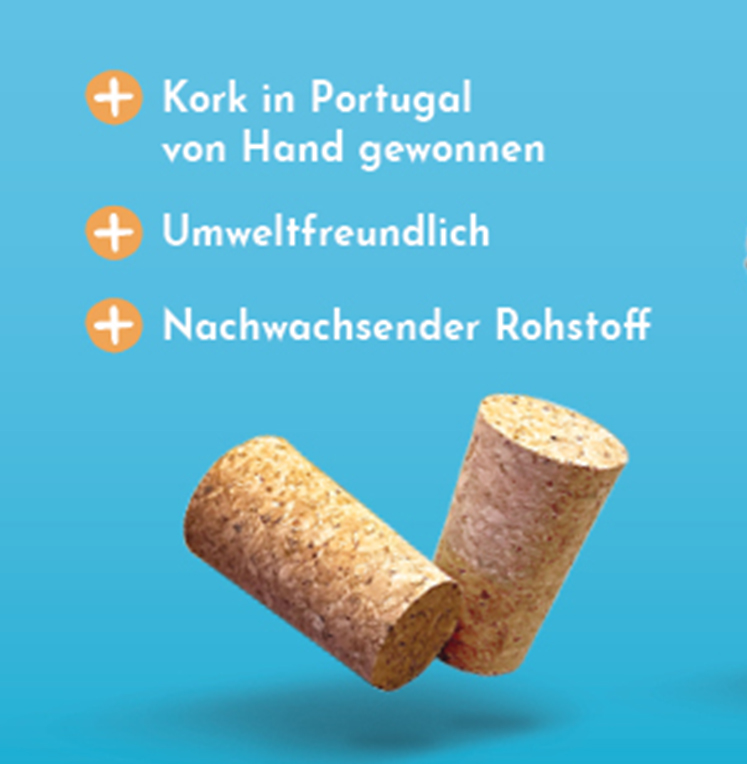 2x Ersatzkorkverschluss für Glasflaschen
