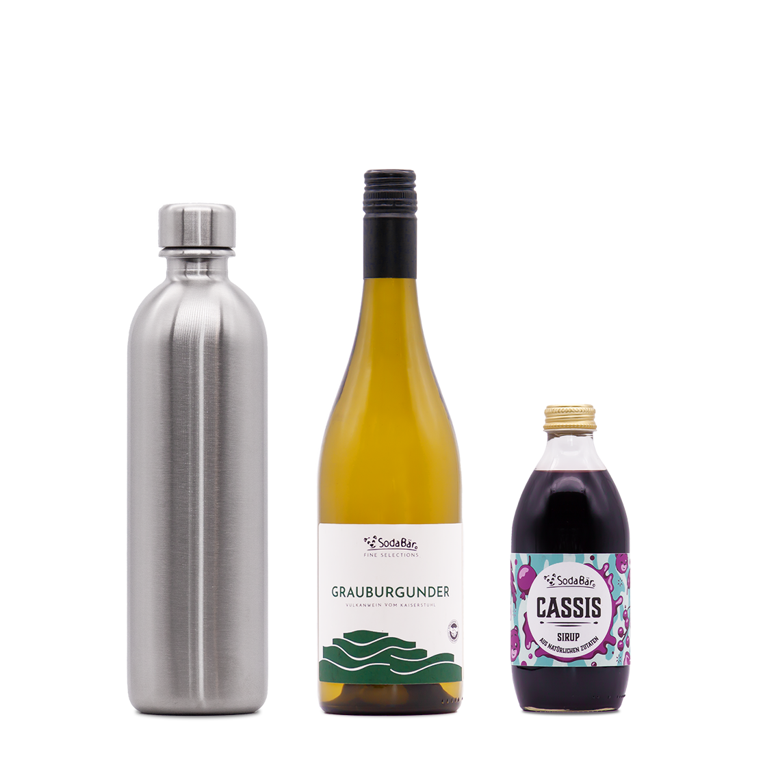 Geschenkset Flasche/Wein/Sirup