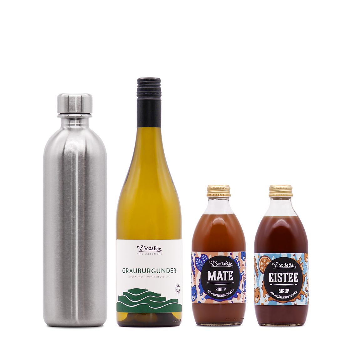 Geschenkset Flasche/Wein/Sirup