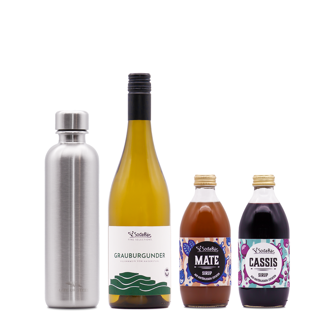 Geschenkset Flasche/Wein/Sirup