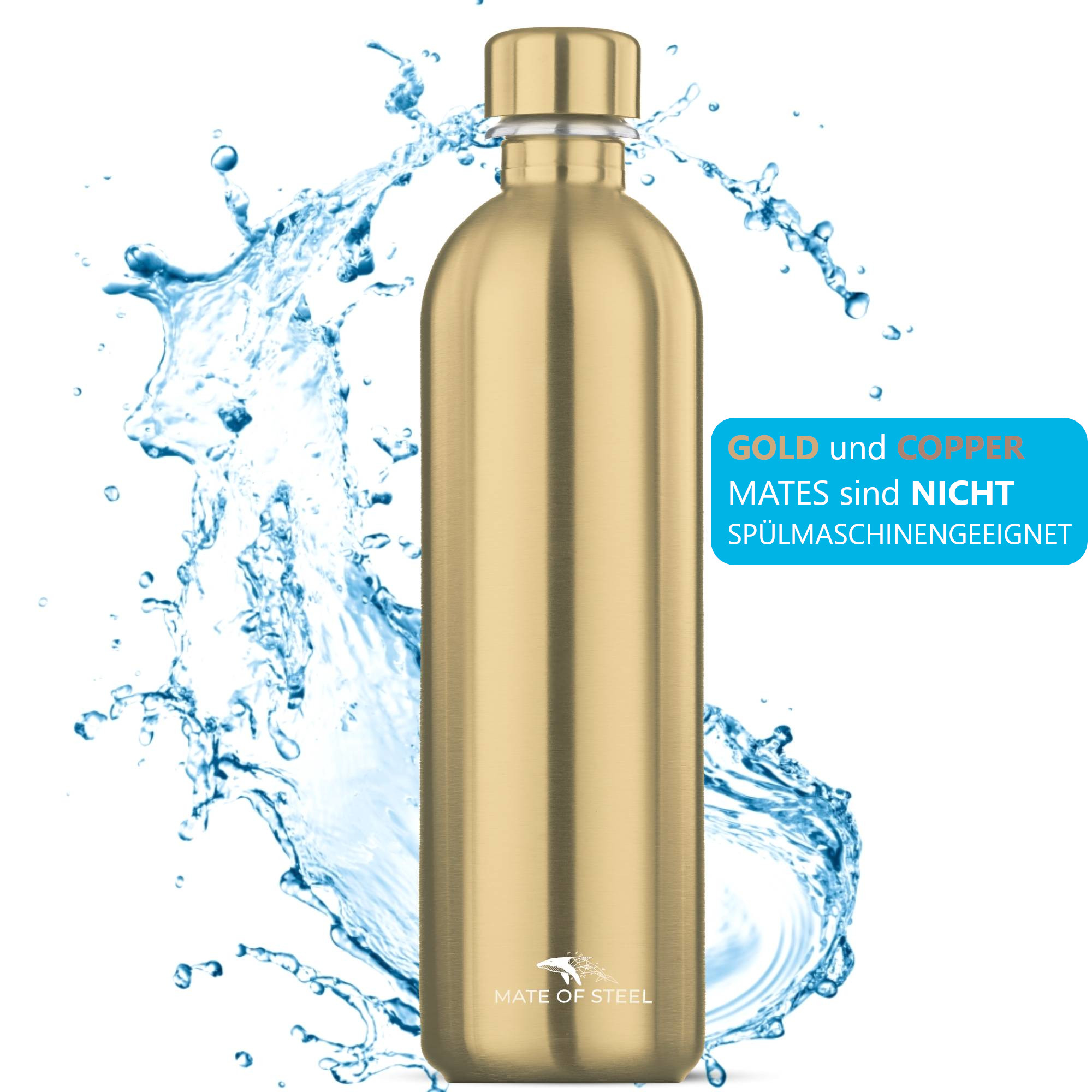 MATE OF STEEL - Moby-Dick - 1.0L Edelstahl-Flasche für SodaStream