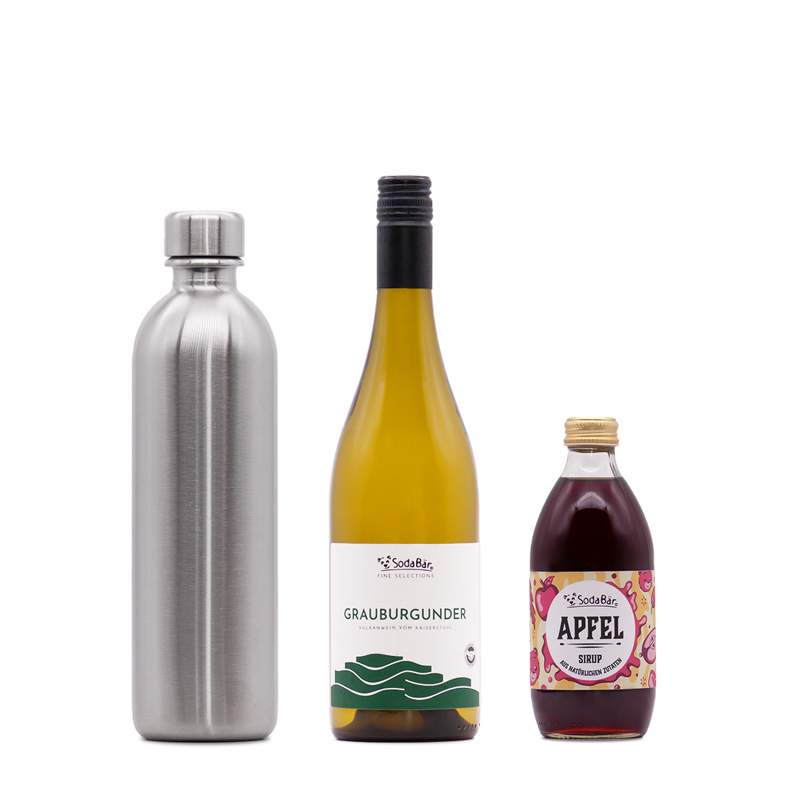 Geschenkset Flasche/Wein/Sirup