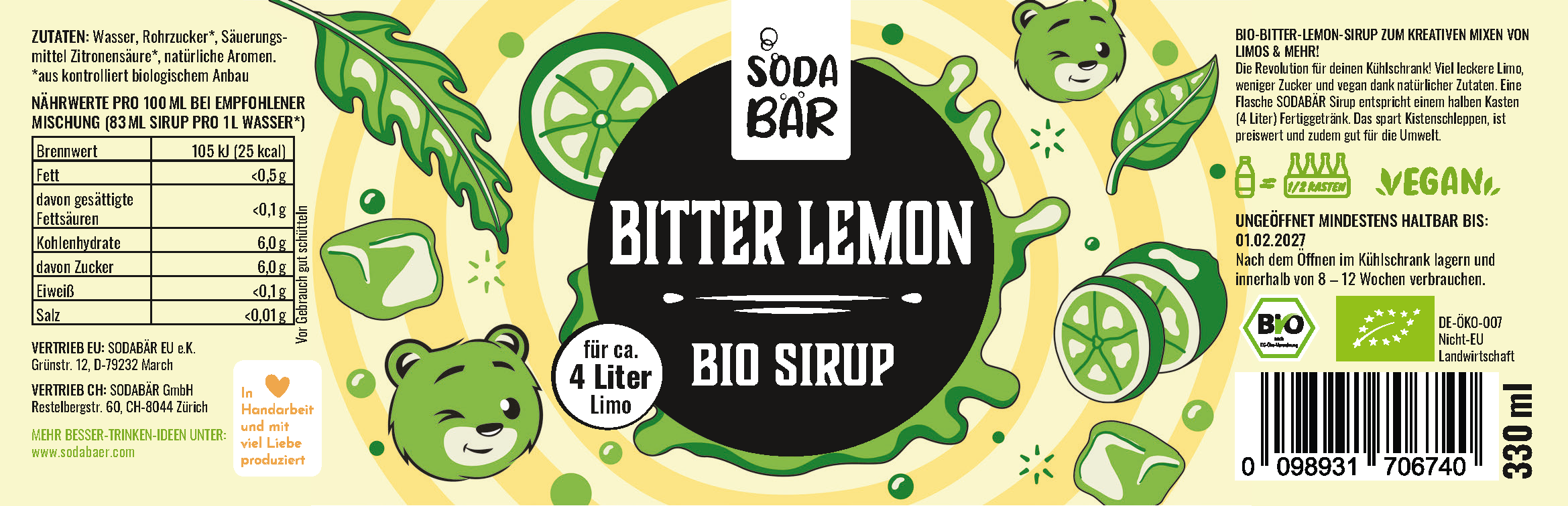 BIO Bitter Lemon Sirup