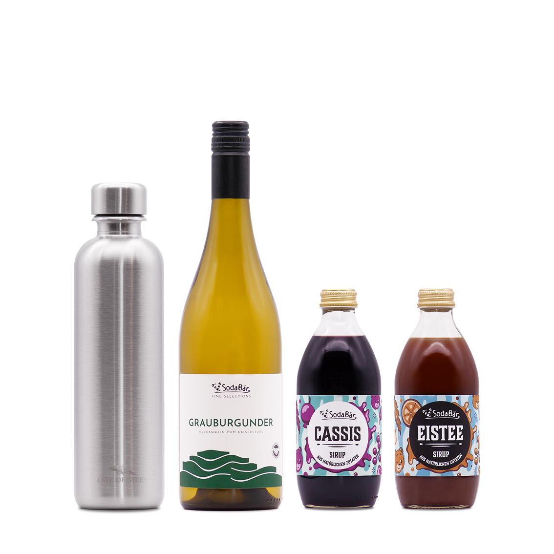 Geschenkset Flasche/Wein/Sirup