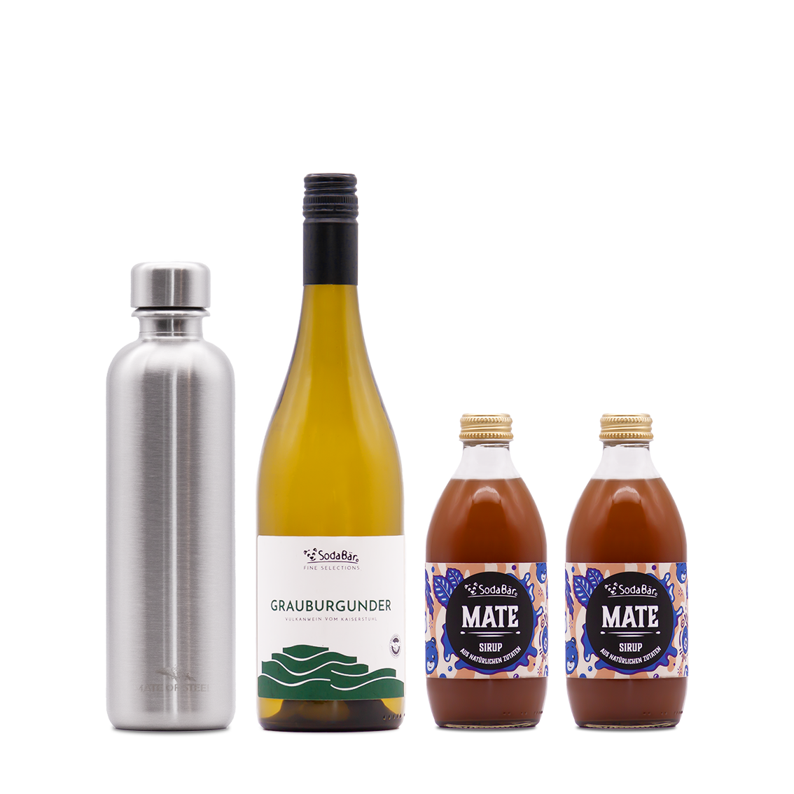 Geschenkset Flasche/Wein/Sirup