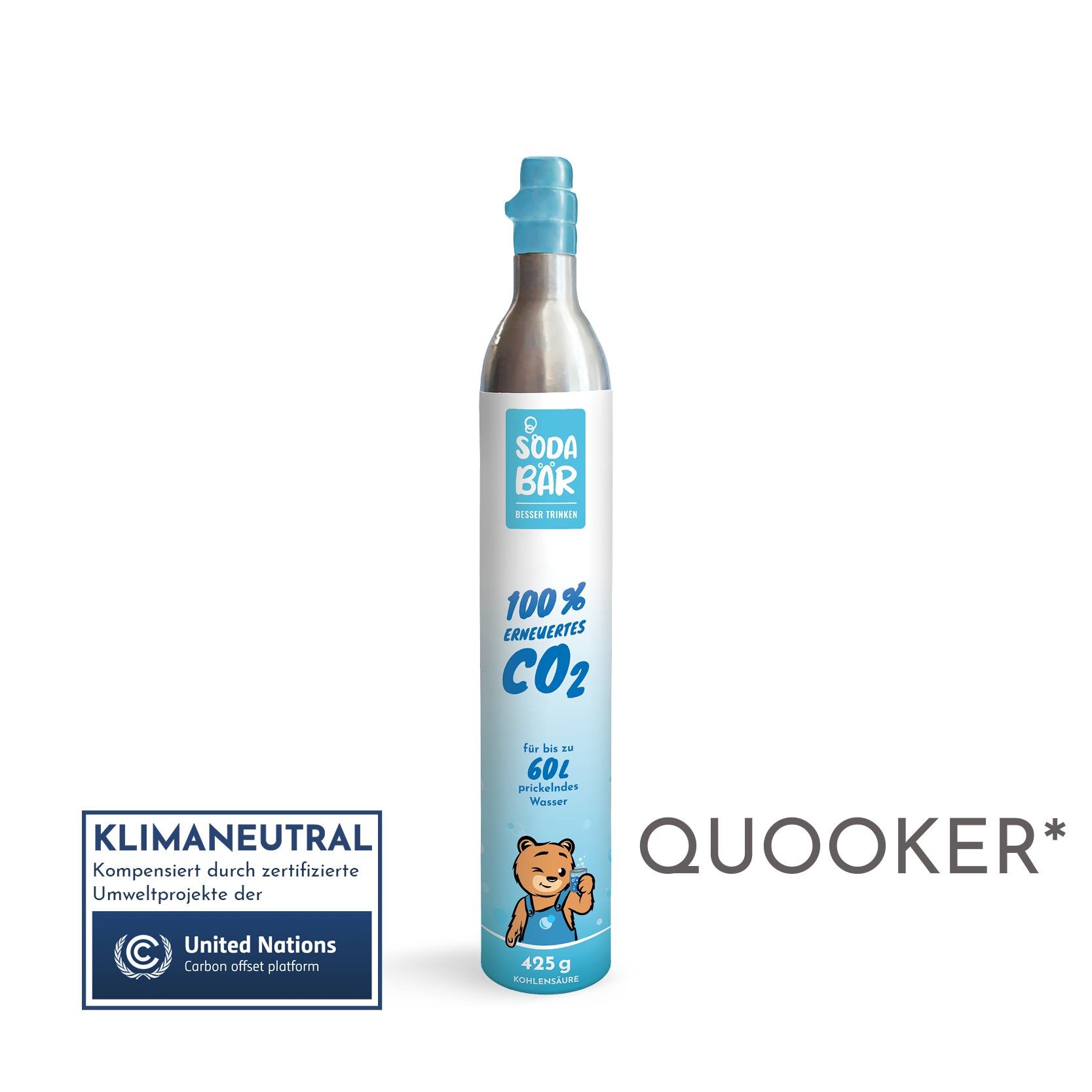 CO2 Kaufzylinder von SodaBär© für Quooker*