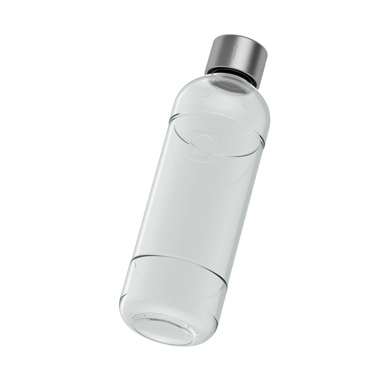 Mitte-Flasche aus Glas