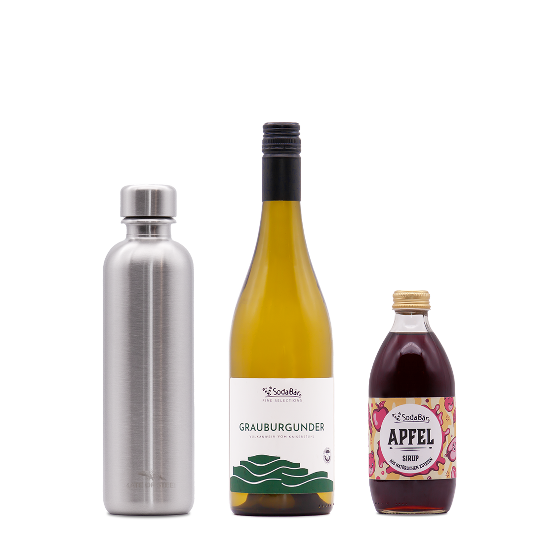 Geschenkset Flasche/Wein/Sirup