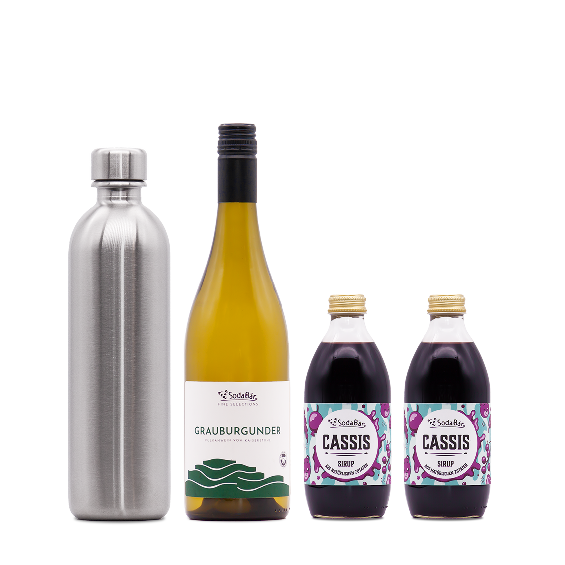 Geschenkset Flasche/Wein/Sirup