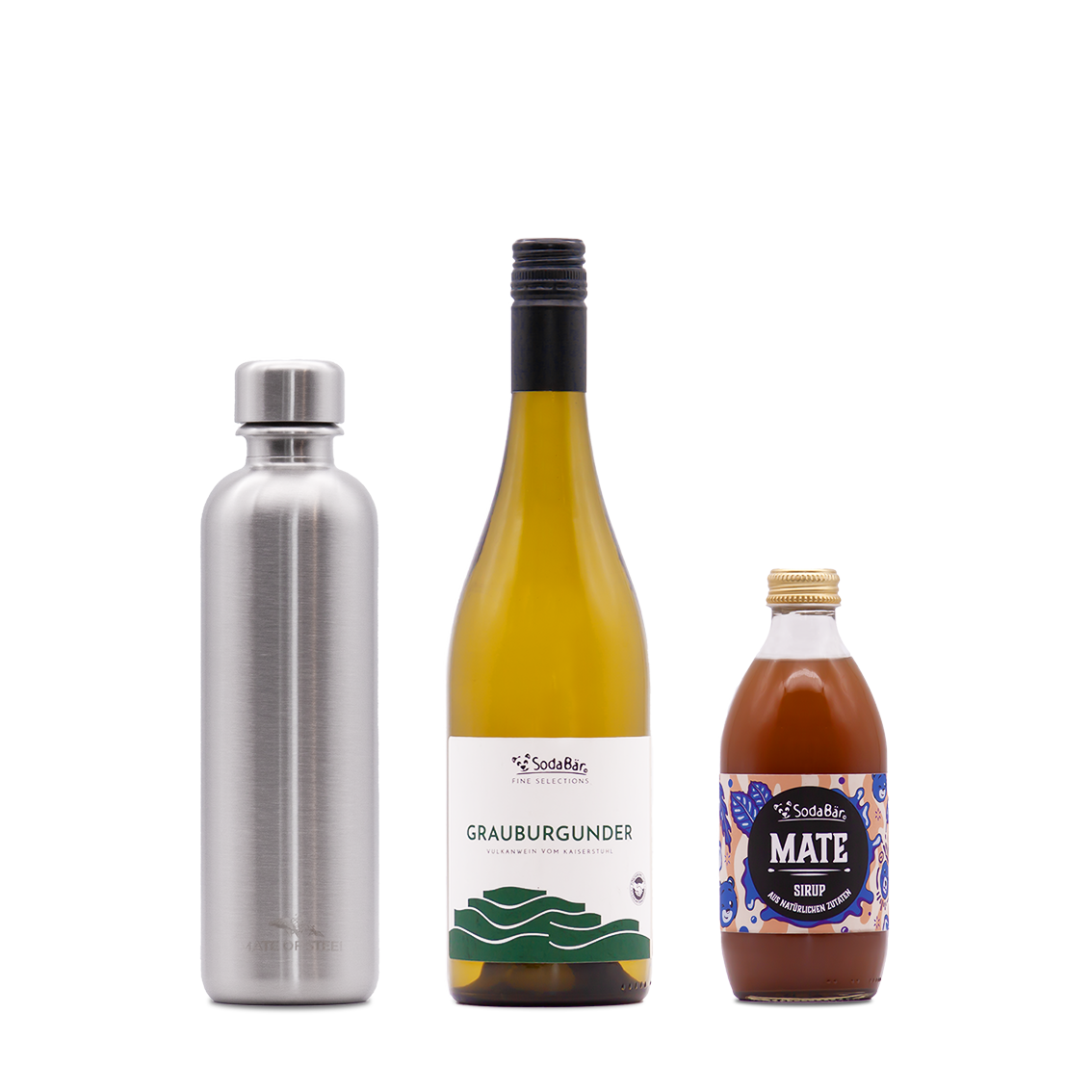 Geschenkset Flasche/Wein/Sirup