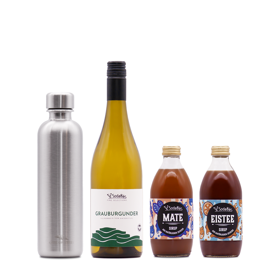 Geschenkset Flasche/Wein/Sirup