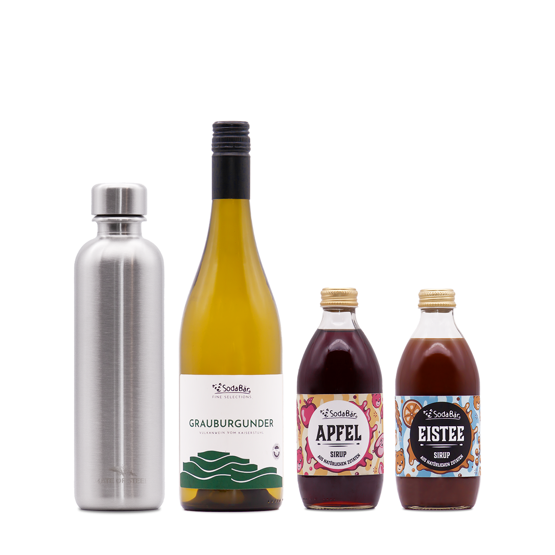 Geschenkset Flasche/Wein/Sirup