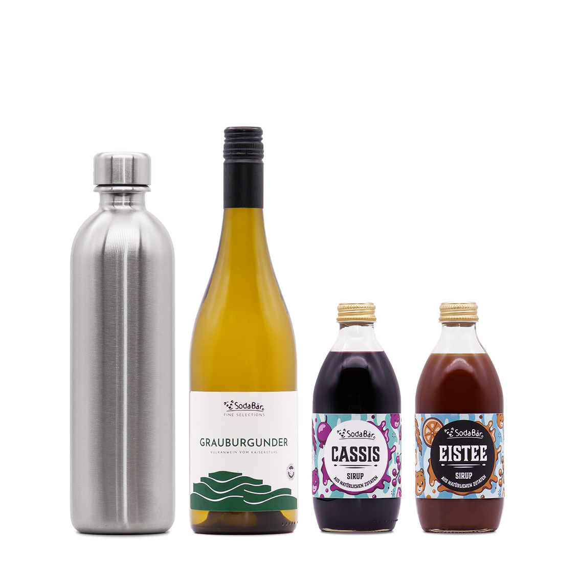 Geschenkset Flasche/Wein/Sirup
