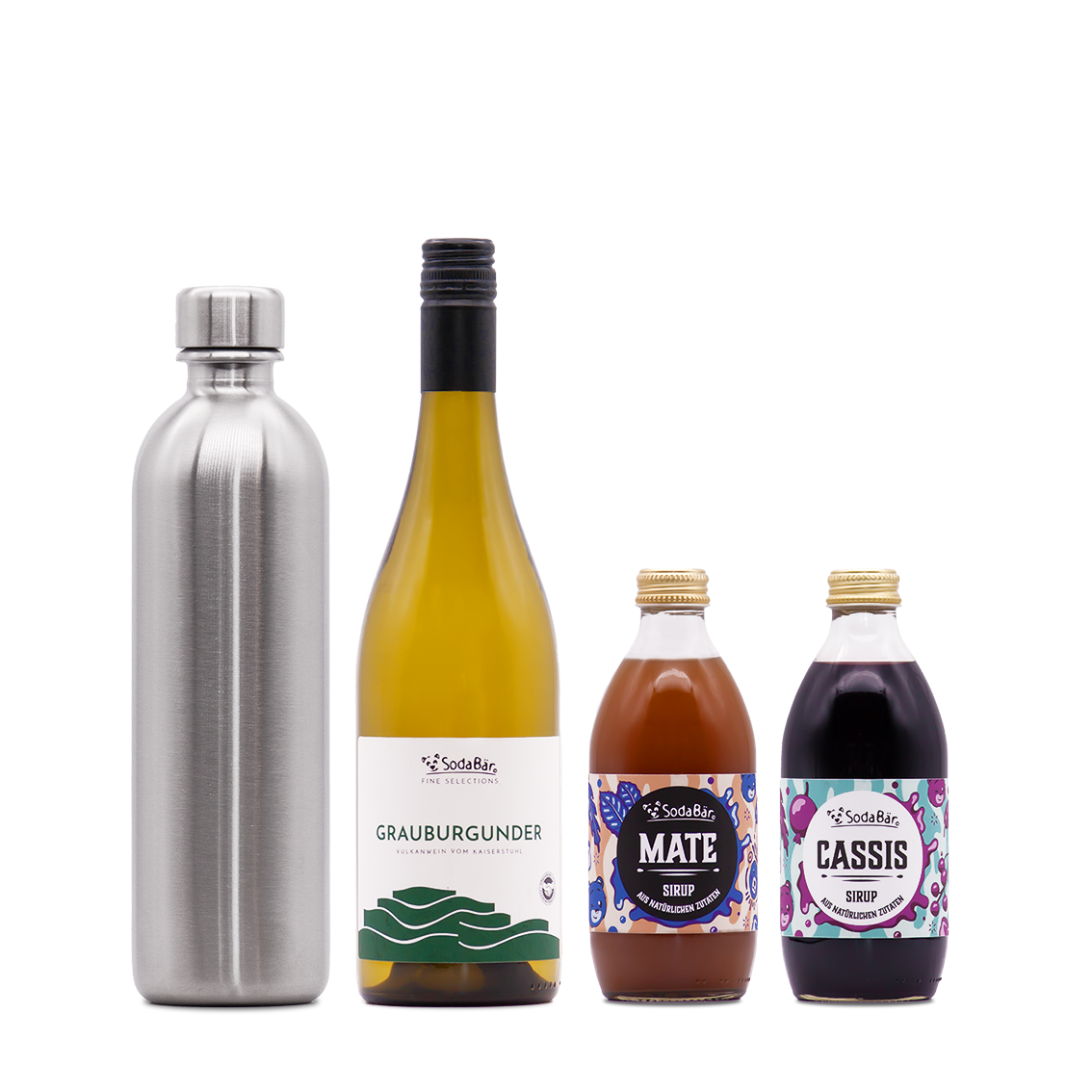 Geschenkset Flasche/Wein/Sirup