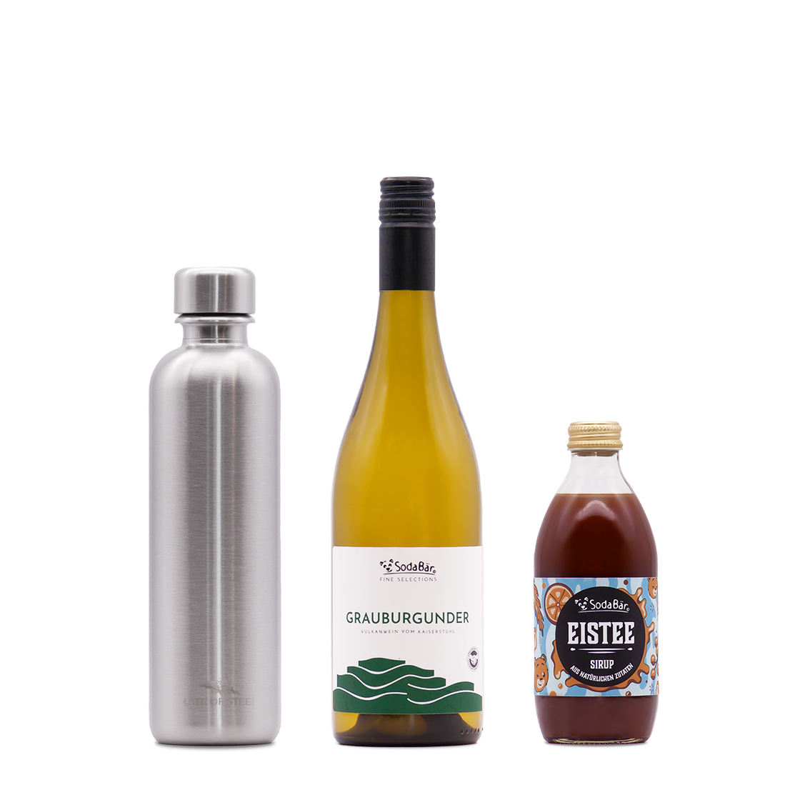 Geschenkset Flasche/Wein/Sirup
