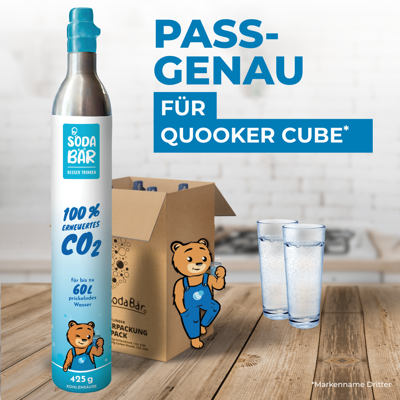 Starterset 4x 425g CO2-Kaufzylinder für Quooker Cube