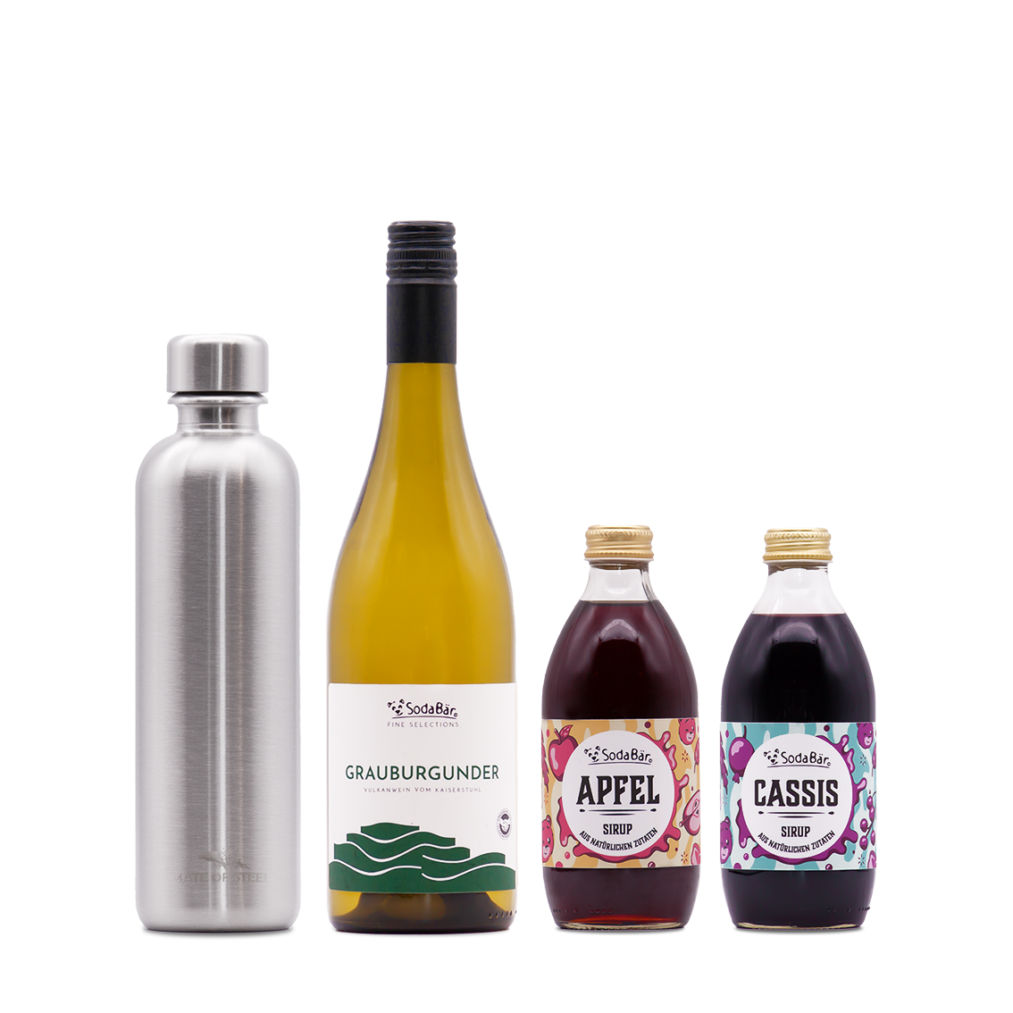Geschenkset Flasche/Wein/Sirup