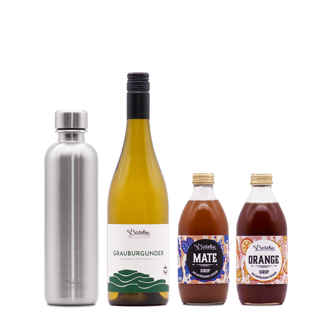 Geschenkset Flasche/Wein/Sirup