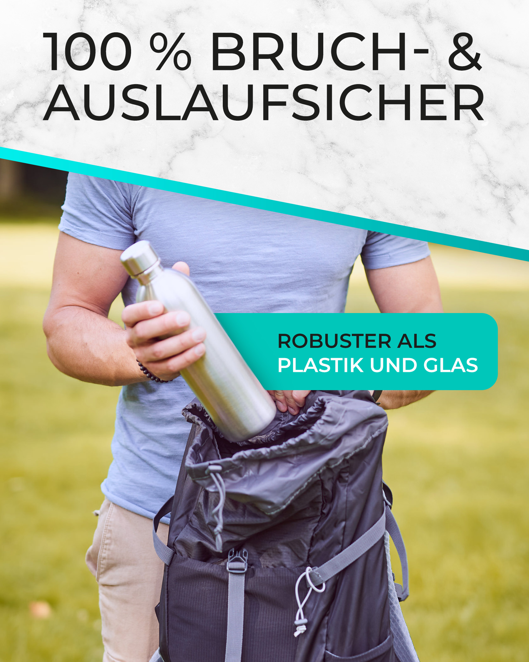 MATE OF STEEL - Moby-Dick - 1.0L Edelstahl-Flasche für SodaStream